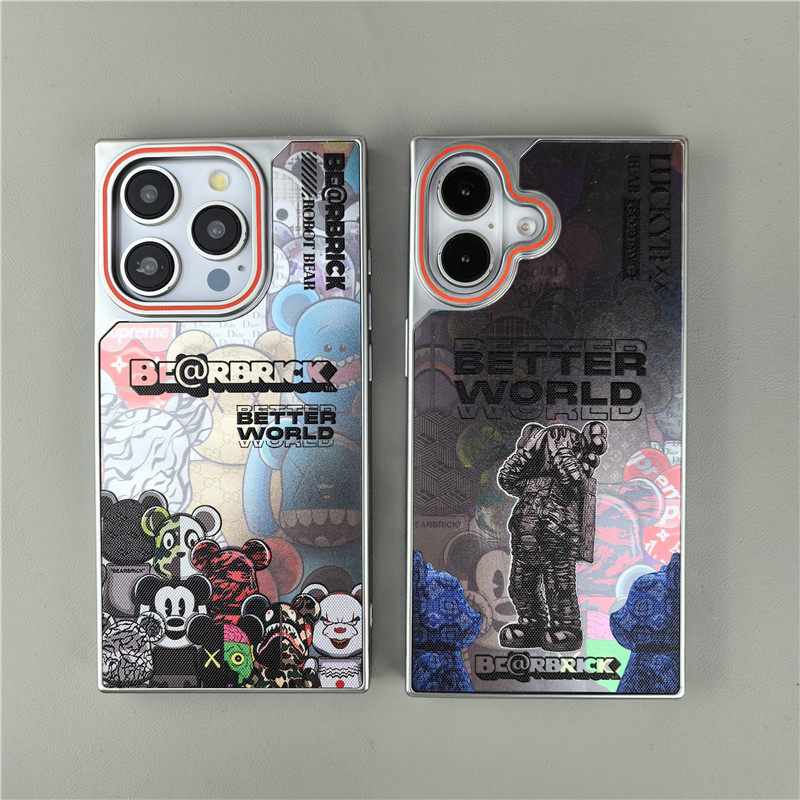 磁吸kaws芝麻街16适用苹果15ProMax手机壳iPhone14方形直角边13电镀12烫银11覆膜