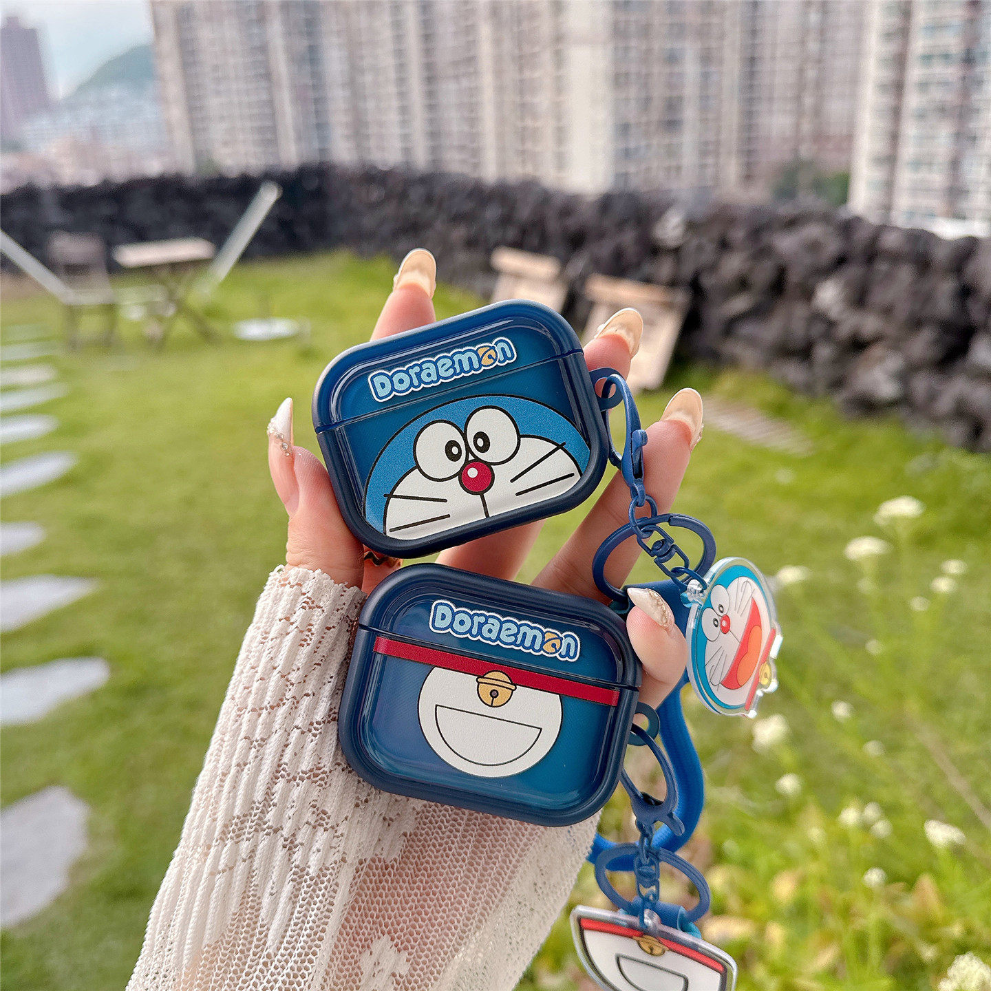 哆啦A梦叮当猫挂绳适用AirPods1/2/3/4/5代苹果无线