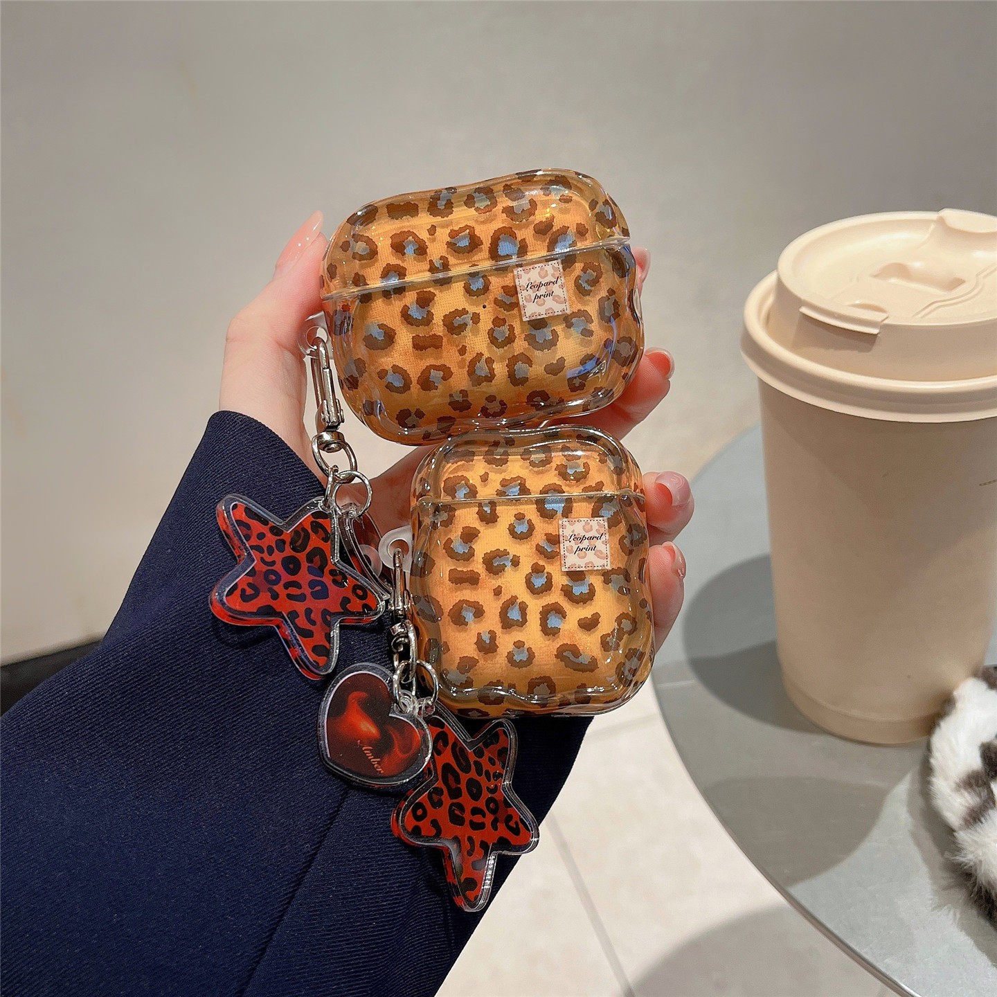 高级感豹纹适用AirPods1/2/3/4/5代苹果无线蓝牙耳机保护套pro2/3,3C数码配件,耳机保护套,淘宝优惠券,粉丝福利购,淘宝优惠卷