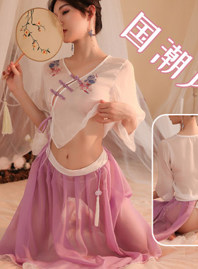 情趣内衣女民国风性感制服诱惑新款激情套装古风角色扮演透明女学