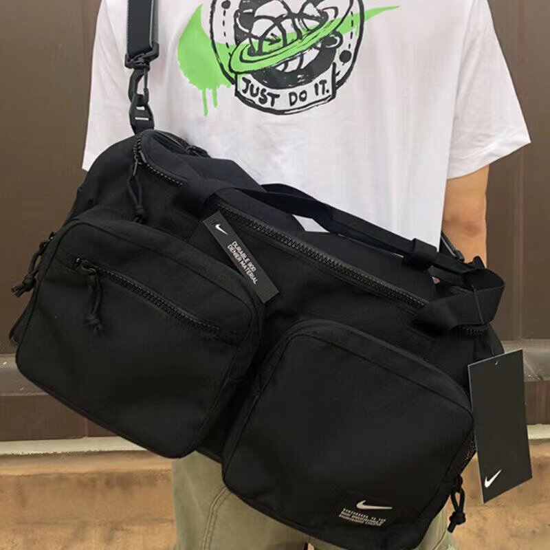 nike耐克健身气垫肩带背包运动旅行包大容量单肩手提行李袋斜挎包