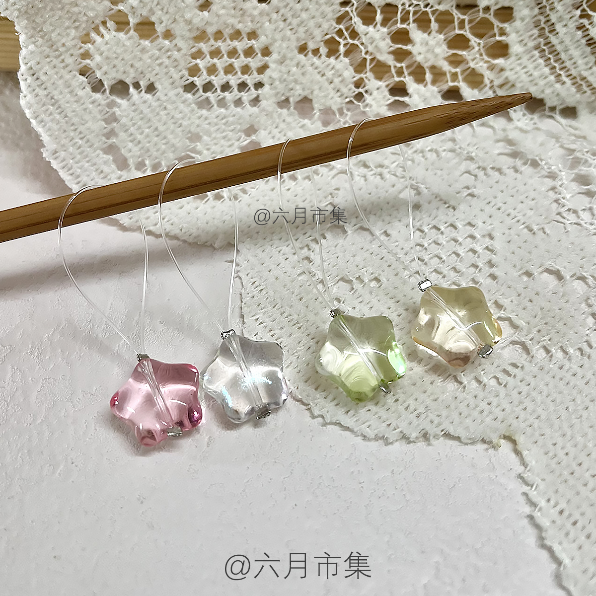 可爱琉璃胖星星五角星记号扣编织工具手工钩针棒针织毛衣记号圈