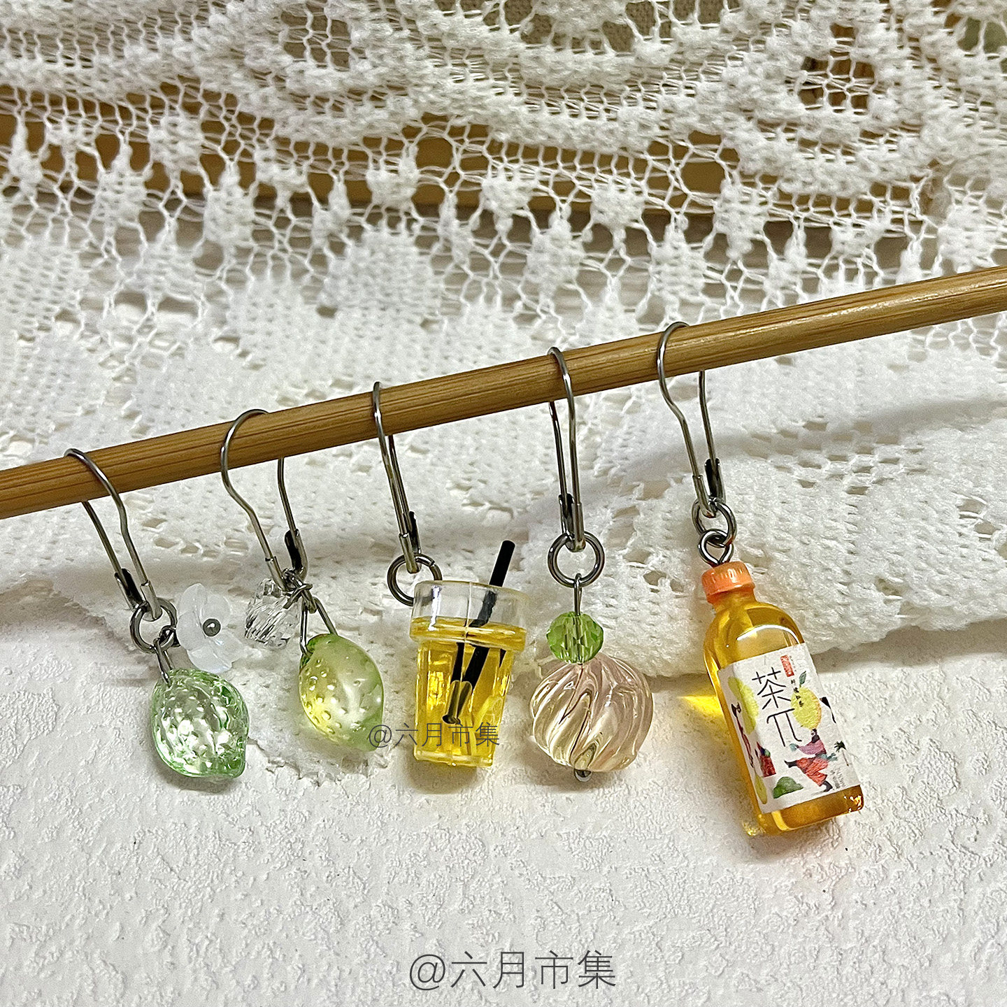 清新柠檬系列开口记号扣葫芦别针diy自制棒针编织毛衣毛线记号圈