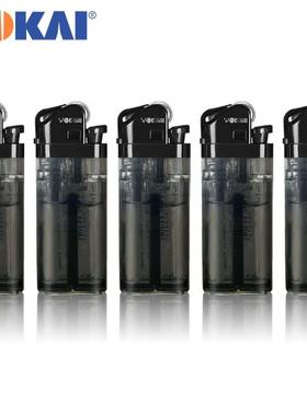 TOKAI日本正品东海一次性滑轮明火气体打火机迷你黑色款小巧便携