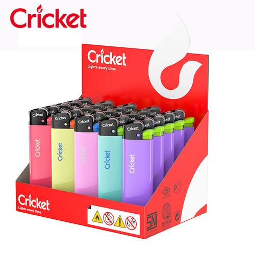 进口草蜢Cricket一次性砂轮打火机马卡龙蜡笔色防爆老式火石机