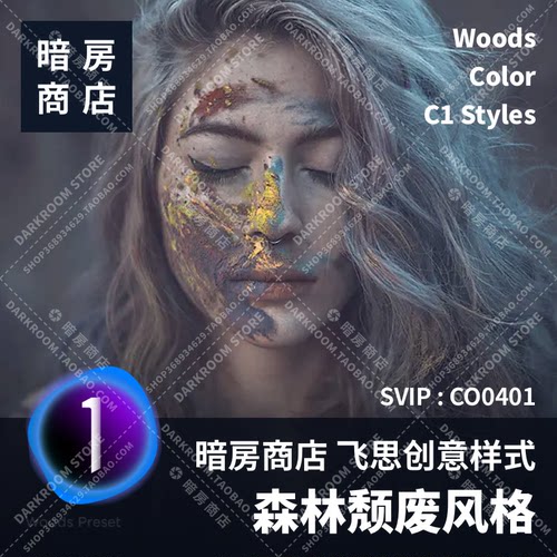 暗房商店 Woods Styles 森林颓废色调风格C1预设样式 Mac/Win