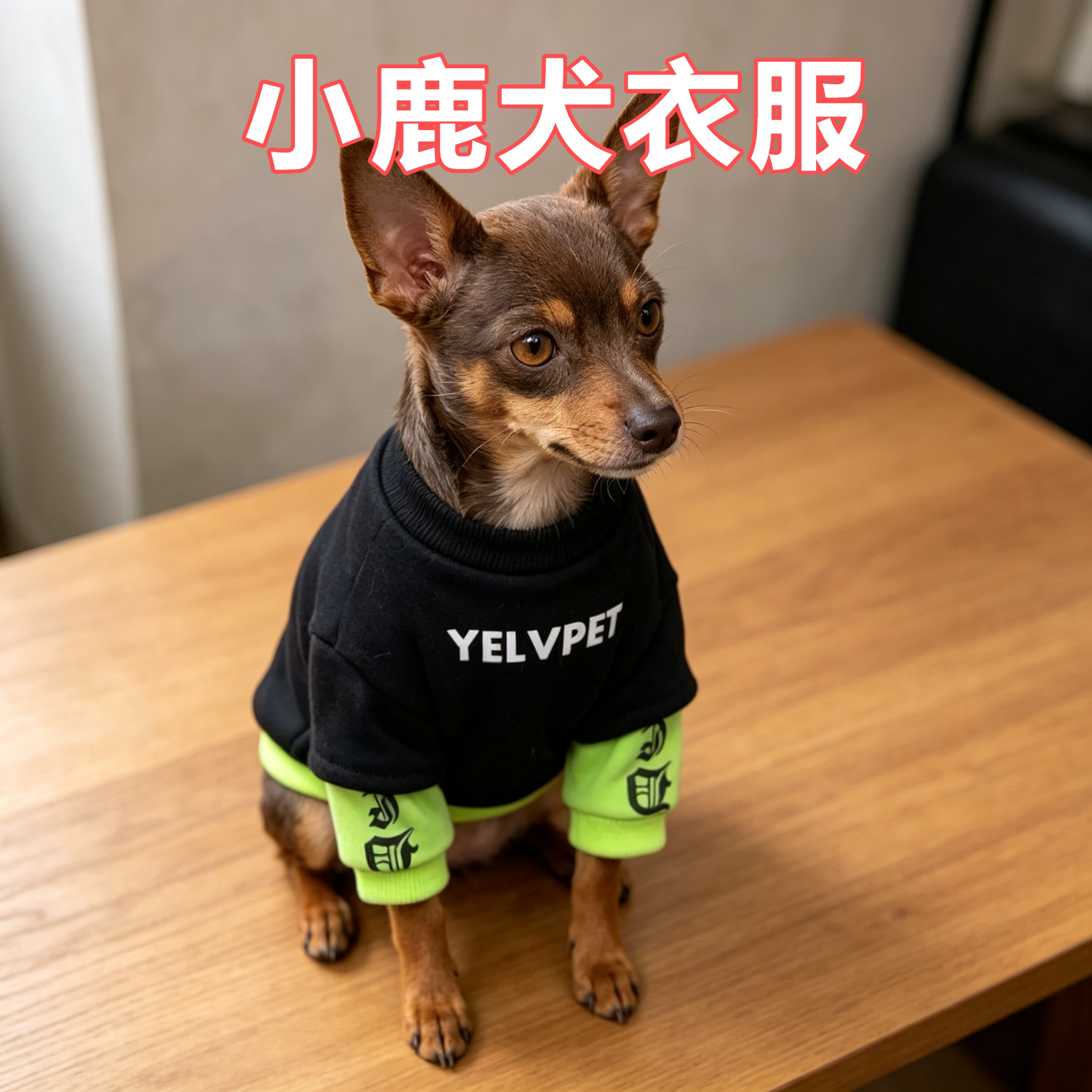 小鹿犬专用秋冬狗狗潮牌衣服布偶猫蓝猫防掉毛小型犬宠物加绒卫衣