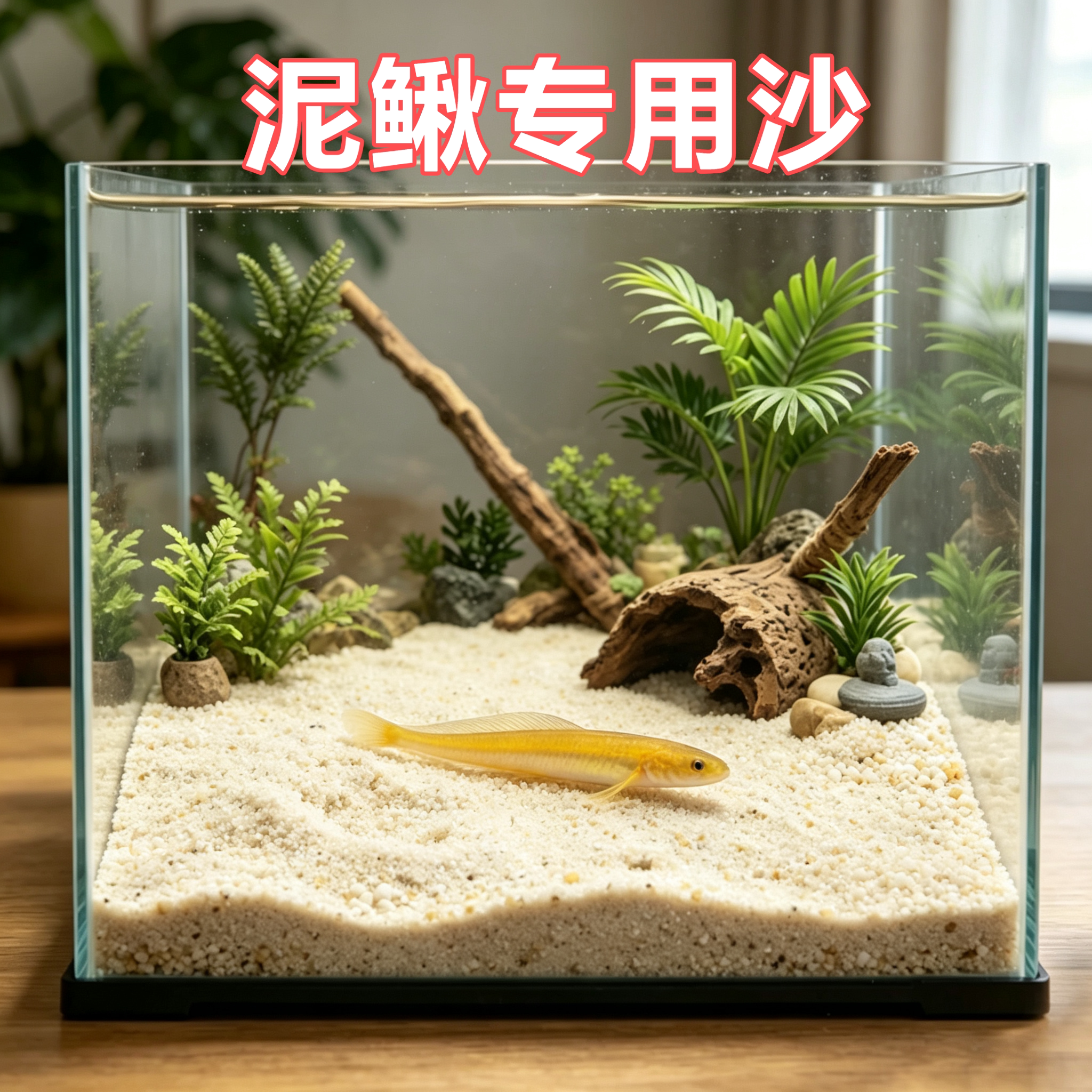泥鳅专用沙爬宠缸鱼缸底砂造景装饰原生溪流石头鼠沙冬眠水晶沙图片