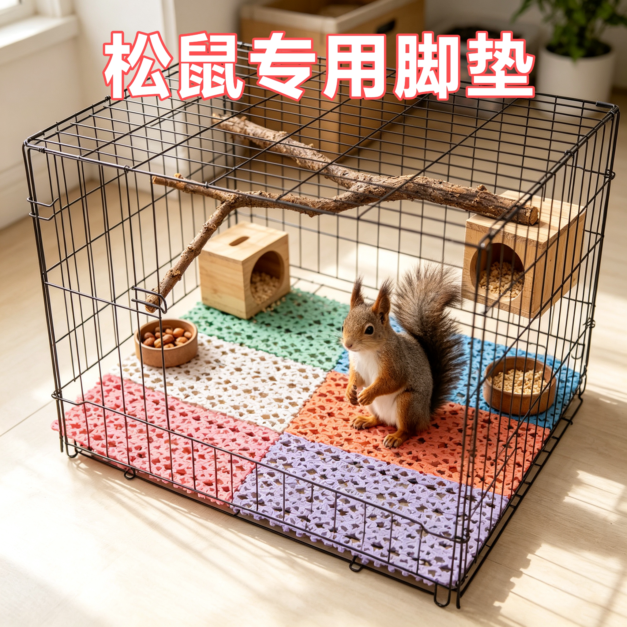 松鼠专用宠物脚垫板防啃咬笼子踏板拼接脚垫预防脚皮炎防卡脚垫图片