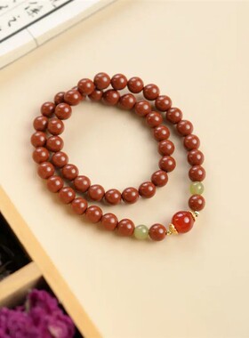 罗神夫人馥花嘴玫瑰香珠手镯中草药泥珠古法手镯舒缓情绪手捻珠