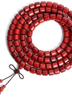 高密小叶紫檀老料佛珠男女士红木文玩手串2.0黄花梨手串108颗手炼