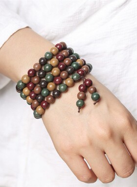 五行合香珠手串天然中药手工制作古法药香珠多圈手錬饰品助眠安神