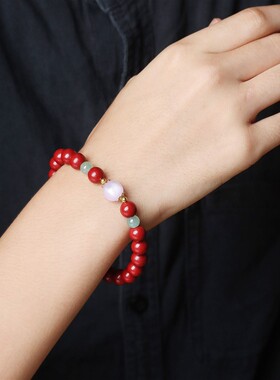 花蕊夫人合香珠手串天然玫瑰中药草本泥珠古法手链盘玩冷凝手捻珠