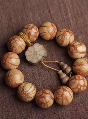 梅花入骨丹龙须藤降龙木手串西瓜沉木天然原木佛珠饰品男女手链子