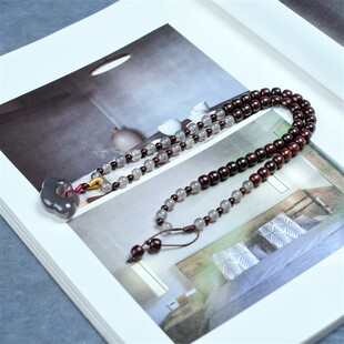 E01 印度小叶紫檀0.6cm国风设计原创男女文玩佛珠手串 如意款