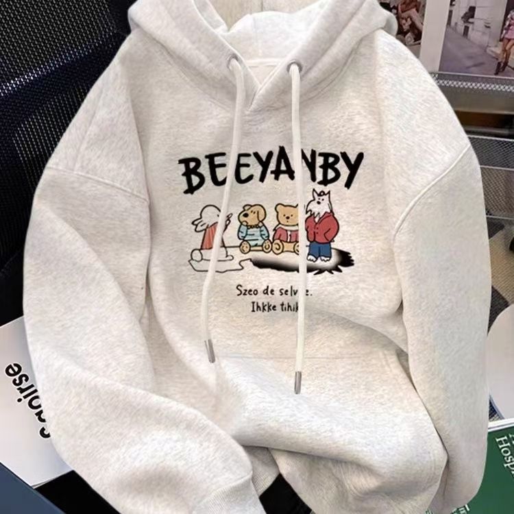 女童卫衣春秋新款连帽上衣