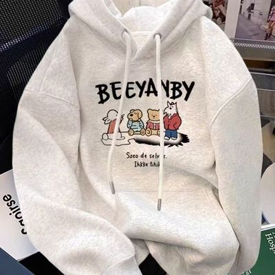 女童卫衣春秋新款连帽上衣