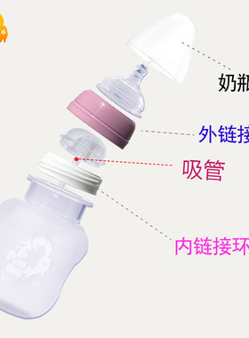 福帝爱迪PuttiAtti全硅胶奶瓶宽口径防胀气防摔超软奶瓶配件