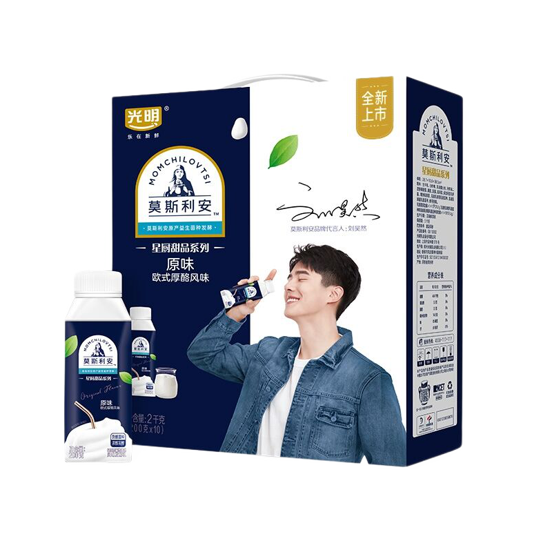 光明莫斯利安黄桃燕麦果粒酸牛奶