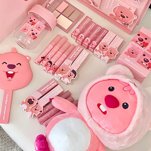 现货pinkbear皮可熊礼盒loopy赞萌露比联名限定E01库洛米唇釉口红