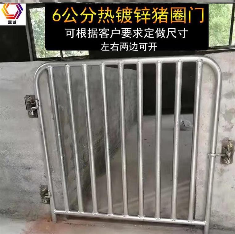 门猪栏门猪圈镀定做砖q墙猪舍门热门锌钢管护o栏门母猪限位栏