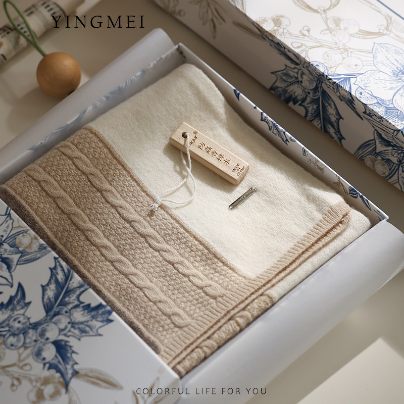 盈妹冬日来信丨100%美丽诺羊毛撞色围巾毛线围脖秋冬季女英伦复古,服饰配件/皮带/帽子/围巾,围巾/丝巾/披肩,淘宝优惠券,粉丝福利购,淘宝优惠卷