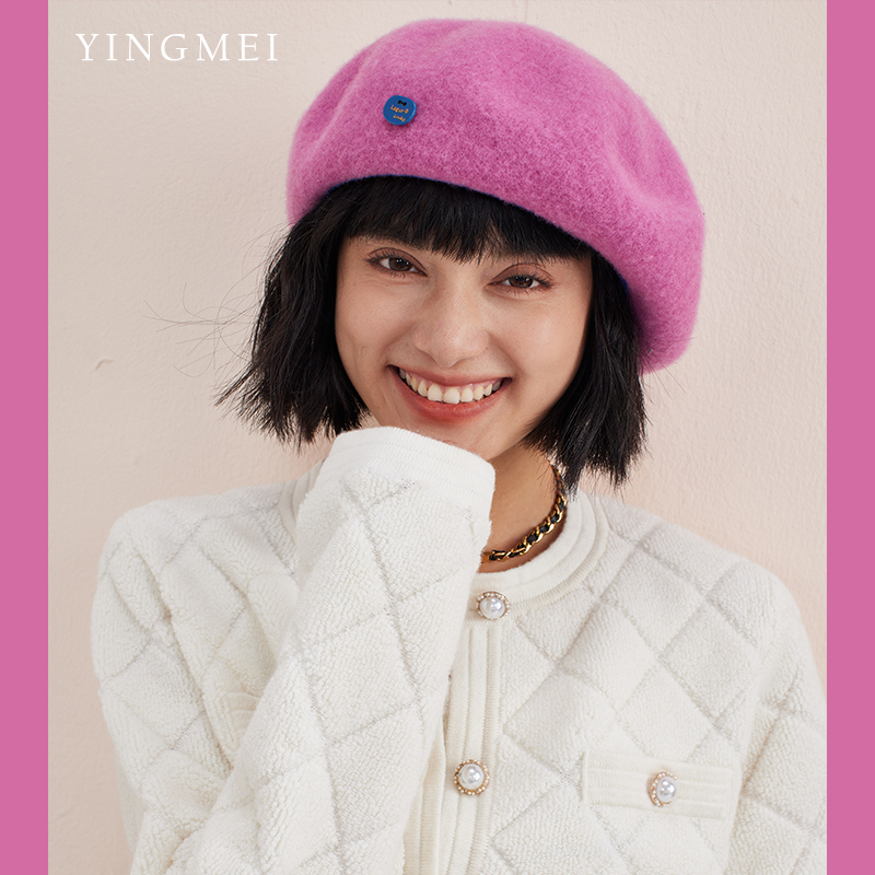 盈妹专柜级别羊毛贝雷帽复古毛呢