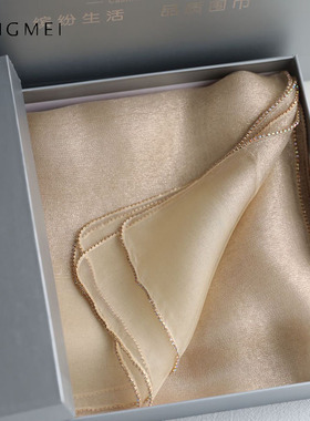 盈妹silk馥郁之姿春秋纯色真丝薄款围巾高档礼盒装女长款丝巾纱巾