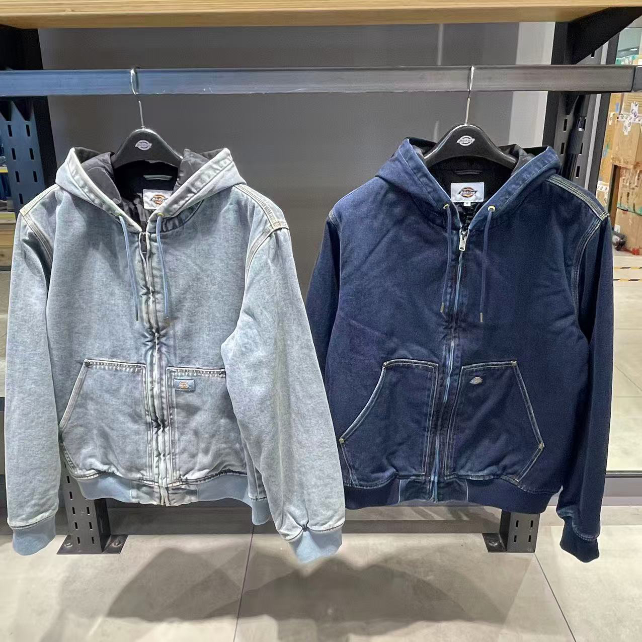 正品五折国内专柜代购Dickies迪凯斯连帽加厚牛仔外套DK0A88V1