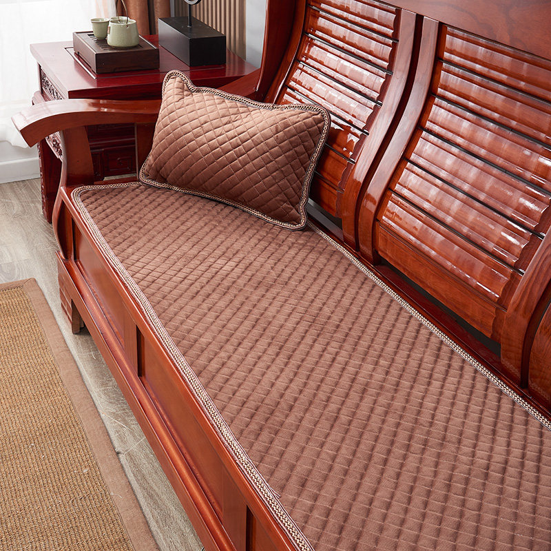 沙发垫子四季通用防滑薄款毛绒老式实木沙发软坐垫套罩皮沙发垫