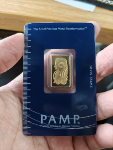 刻度 PAMP 实重5/10/50克  1:1复刻仿真金条 纯铜镀金 金属工艺品