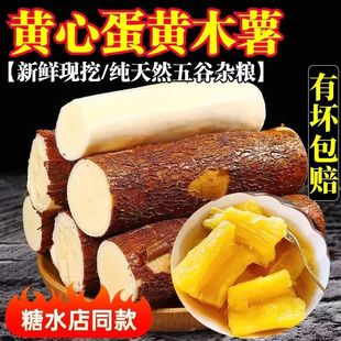 广西面包木薯蛋黄木薯软糯粉新鲜现挖红皮白肉木薯粗粮3/5斤特产