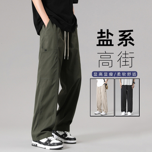 潮牌工裝 寬松運(yùn)動(dòng)休閑褲 夏季 薄款 男款 子戶外速干沖鋒褲 NASA美式 褲