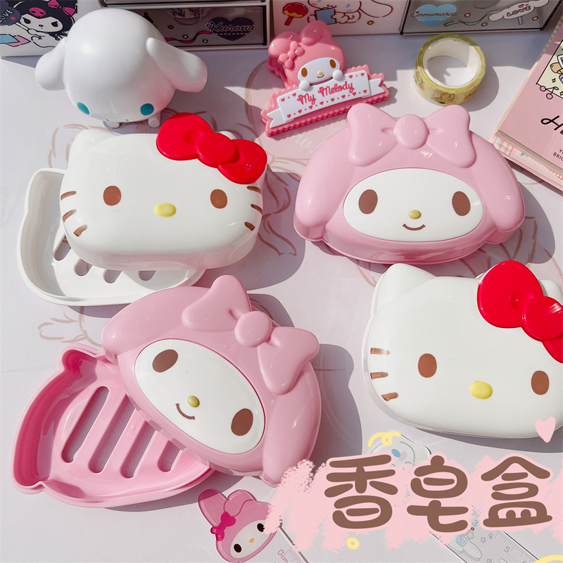 日本正版KT美乐蒂肥皂盒卡通图案