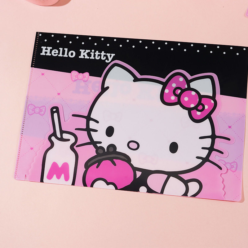悦木x三丽鸥联名HelloKitty文件夹A4学生试卷收纳册档案资料袋子