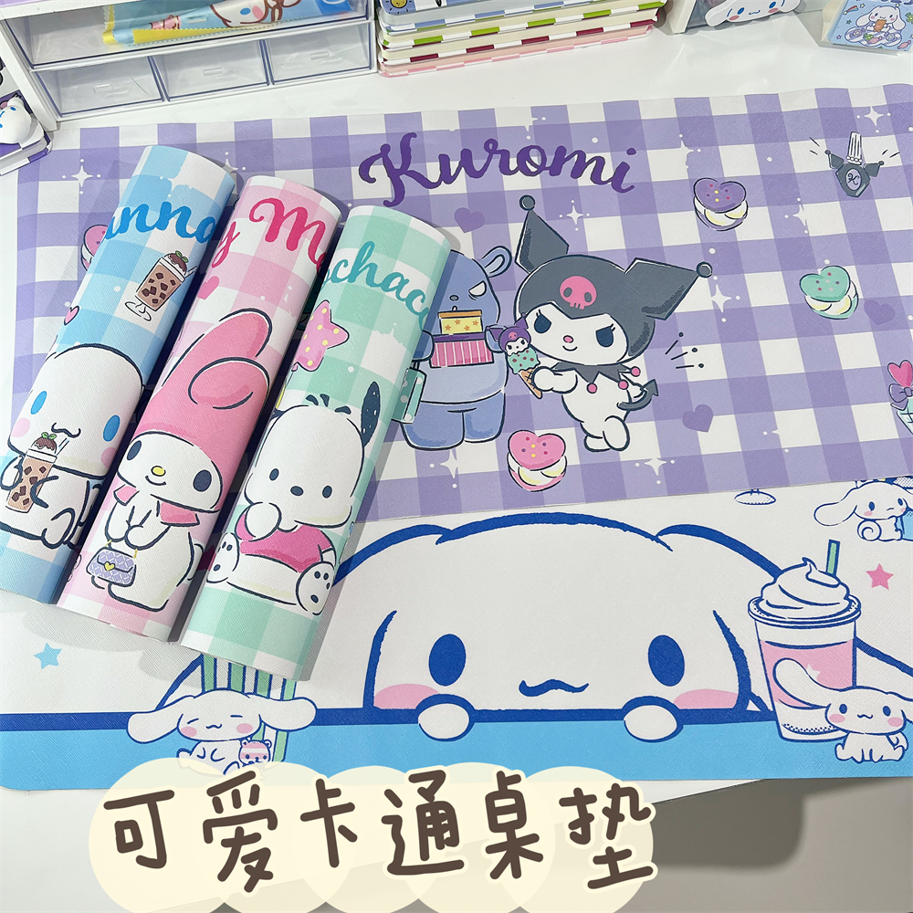 可爱卡通图案桌垫长款写字好看萌