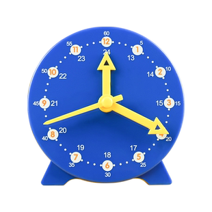 钟表模型钟面小学生用数学时钟教具中号二年级一年级小学用具认识时间三针3针联动儿童蒙氏数学认知钟表学具