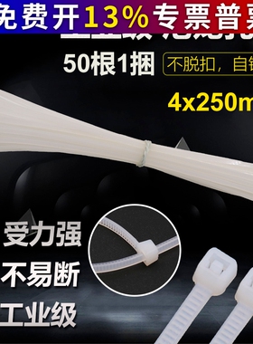 CHS固定扎带白色卡扣电线整理扎带理线绑线带户外自锁式尼龙电工