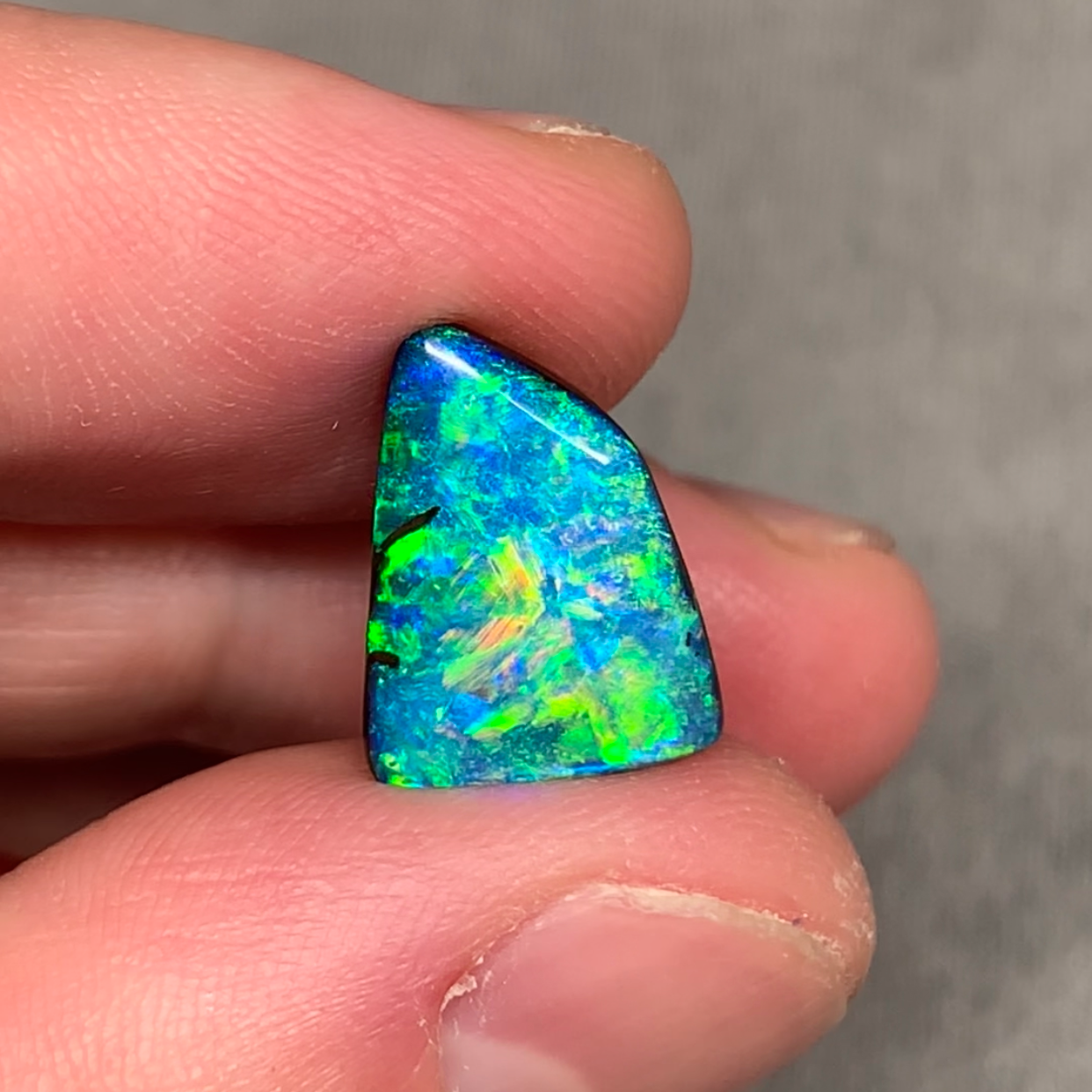 澳洲天然欧泊莫奈油画铁欧泊戒指吊坠定制5.43ct 13.4*10.2*4.9mm