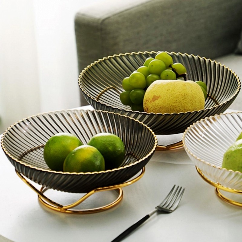 玻璃水果盘客厅家用轻奢高档茶几摆件高脚糖果点心零食干果盘篮子,餐饮具,果盆/果盘/果篮,淘宝优惠券,粉丝福利购,淘宝优惠卷