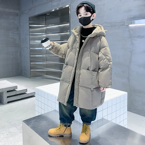 Пуховик для мальчиков, детская куртка для выхода на улицу, коллекция 2023, подходит для подростков, увеличенная толщина