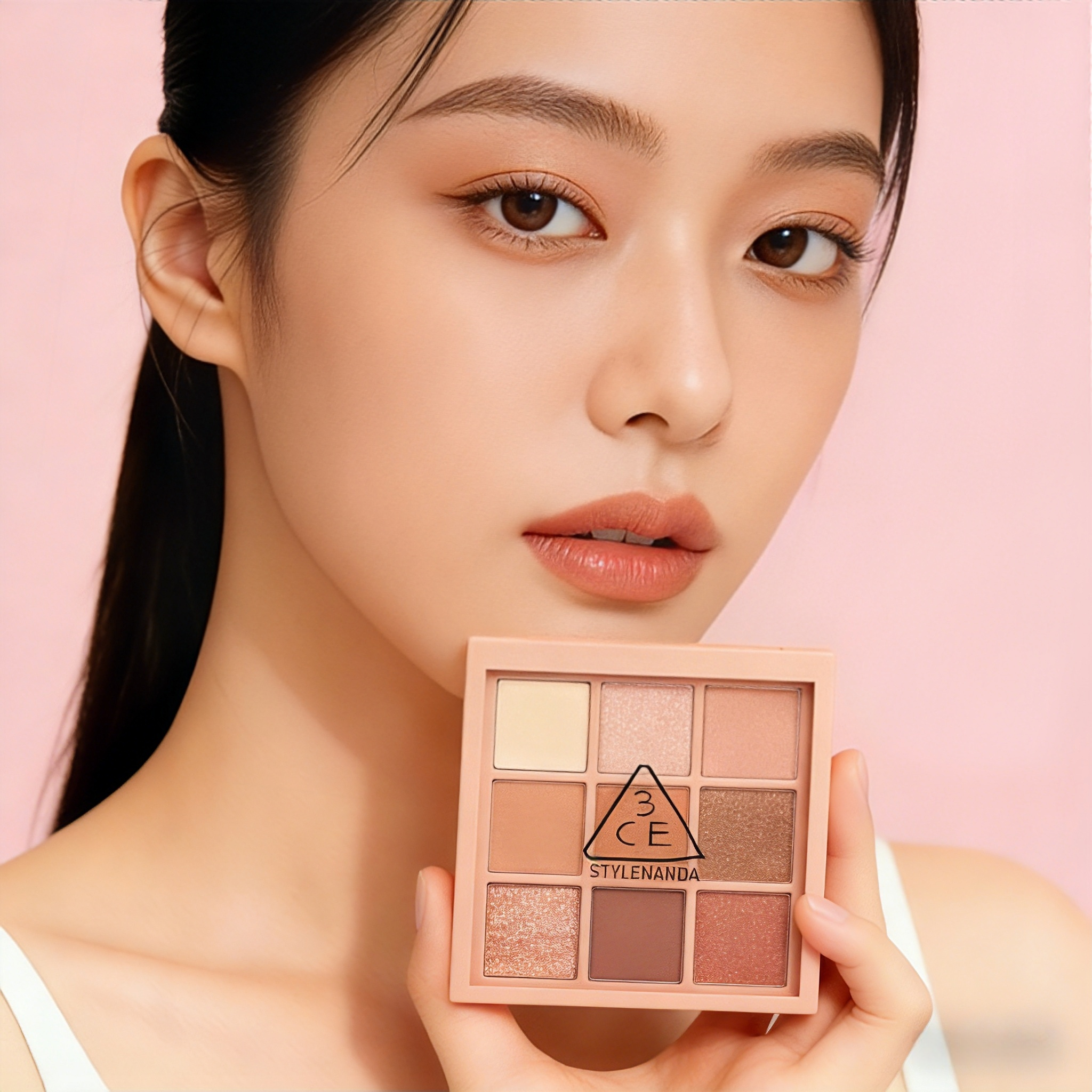 3ce橘棕色眼影盘九宫格overtake秋风落叶南瓜色日常淡妆2025新款