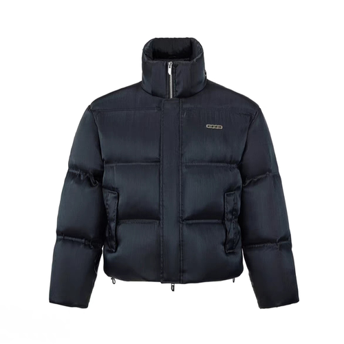 冯建宇同款GOODBRAND2025FW流光银丝刺绣时尚高级感羽绒棉服外套