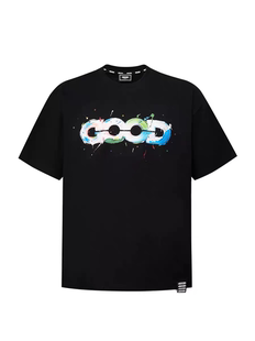 男女同款 T恤 2026SS立体宝石字母涂鸦拉浆地图泼墨短袖 GOODBRAND