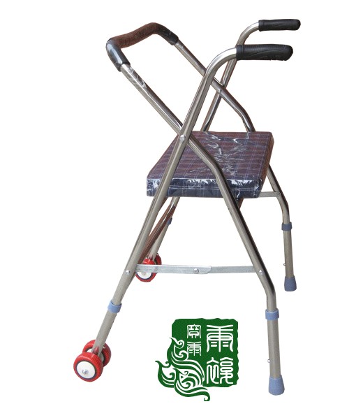老年人助行器助步器代步车手扶老人带轮带座推车椅辅助行走坐折叠