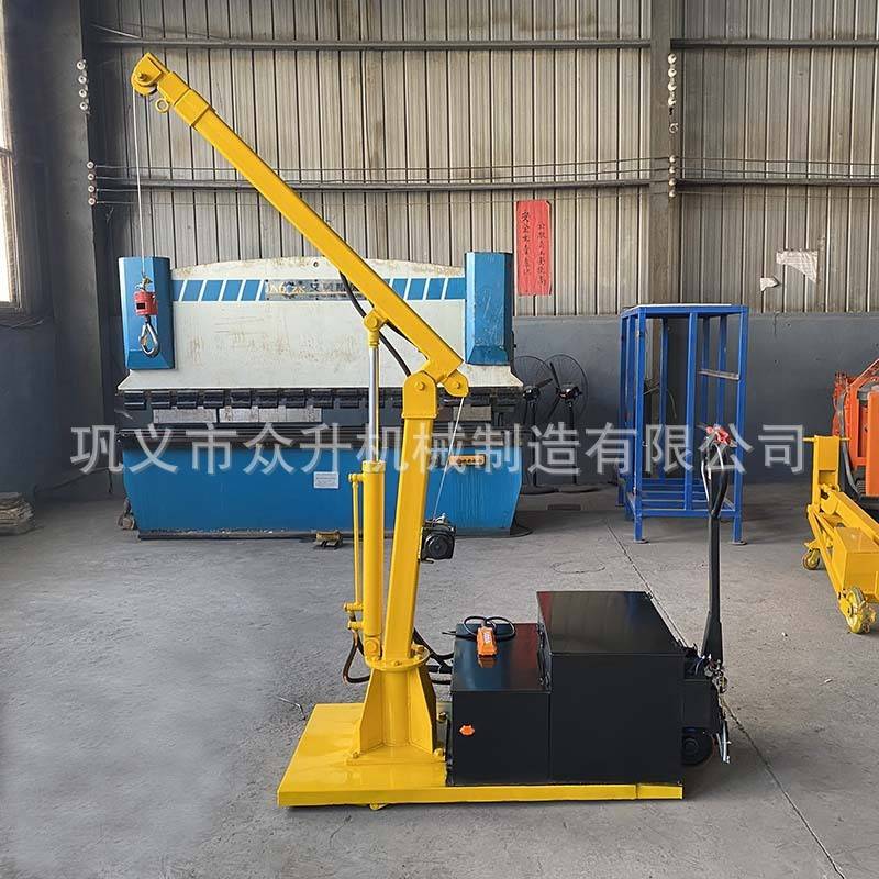 车间仓库用液压配重式小吊车无线遥控吊机充电平衡式移动小吊机