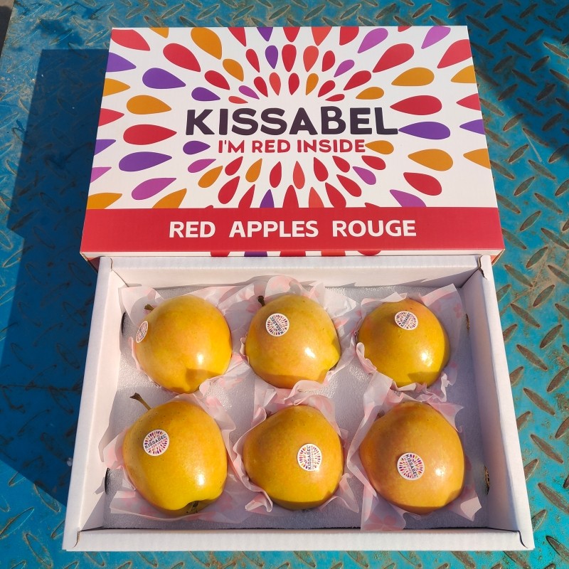 法国樱花粉苹果礼盒装6颗当季新鲜水果KISSABEL粉红肉苹果包邮,水产肉类/新鲜蔬果/熟食,苹果,淘宝优惠券,粉丝福利购,淘宝优惠卷
