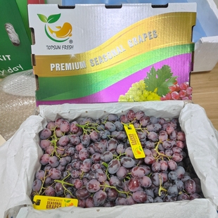 智利空运棒棒糖无籽红提原箱礼盒7斤新鲜水果香甜多汁红提子葡萄