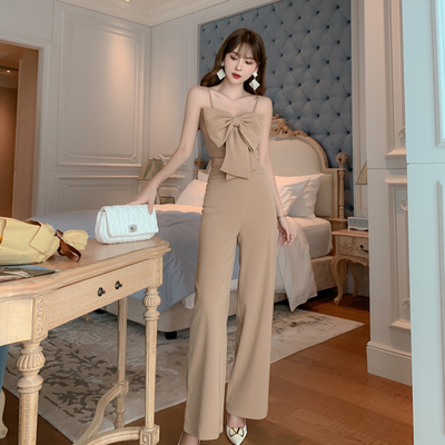 洋气时尚减龄套装女夏外穿蝴蝶结