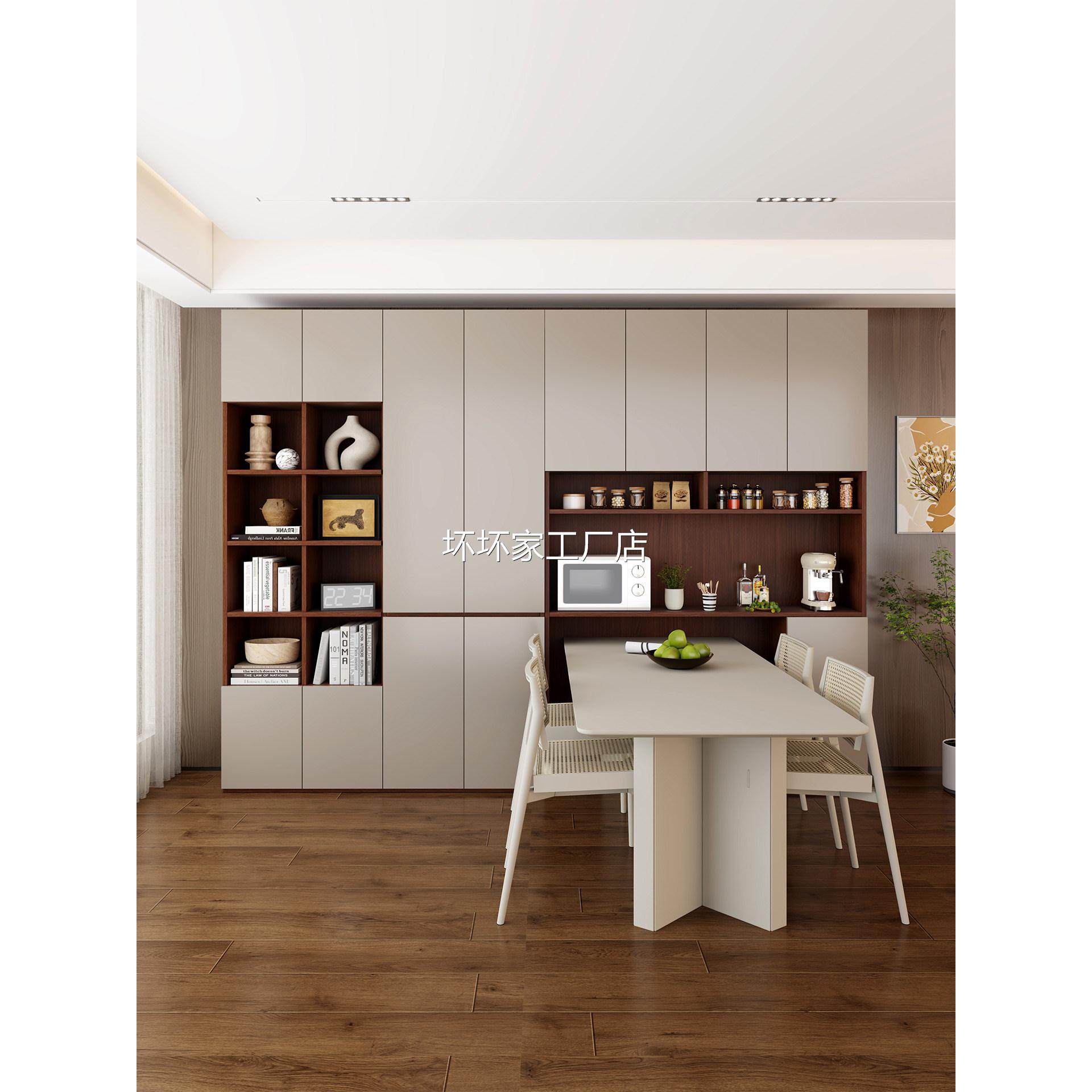 香港包安装包邮定制中古风书柜餐边柜靠墙一体高柜组合餐厅收纳茶,住宅家具,餐边柜,淘宝优惠券,粉丝福利购,淘宝优惠卷